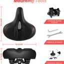 Oversized Bike Seat for Peloton Bike & Bike+, Comfort Seat Cushion Compatible with Peloton, Road or Exercise Bikes, Bicycle Wide Saddle Replacement for Men & Women, Accessories for Peloton