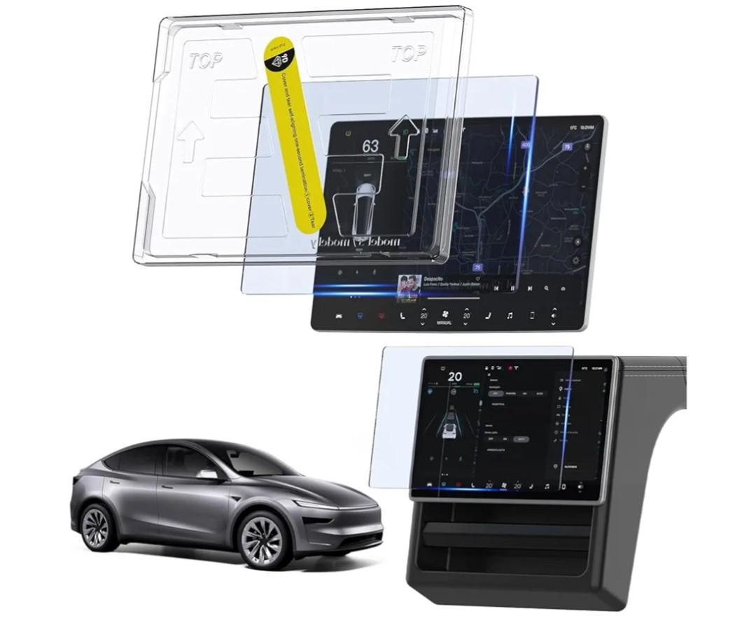 3-in-1 (16") for Tesla Model Y Accessories 2026 Juniper Screen Protector [No Glare & Fingerprint] for 16 Inch Model Y Juniper Premium & Performance - 9H Tempered Glass with Alignment Kit, Matte