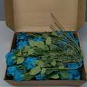 72 Pcs Artificial Roses Teal Fake Silk Roses Realistic Roses Faux Flower Indoor Wedding Home Decor, Birthday Decorations