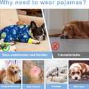 Large Dog Pajamas Pet Recovery Shirt Dog Pjs Cute Lightweight Stretchy Knit Pullover Large Dogs Pajamas Onesie for Small, Medium and Large Breeds (XXXX-Large (75-95lb), Blue Jellyfish)