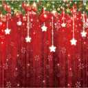YYNXSY Fabric Red Merry Xmas Background Christmaspodcast Backdrop for Winter New Year Eve Photography Family Party Birthday Glitter Bokeh Sparkle Baby Shower Decoration Photo Booth Props 7X5FT YY-3570