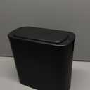 TIPGO Automatic Motion Sensor Bathroom Trash Can with Lid, 2.6 Gallon Touchless Trash Bin, Smart Garbage Can Plastic Slim Wastebasket for Bedroom, Office, Dorm (Black)