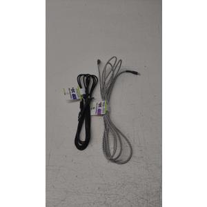 Cell Candy Charge & Sync Cable 10 Ft for USB C to USB, USB C to USB C 2 Pack, Black/Gray