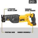 DEWALT 20V MAX Reciprocating Saw, 3,000 Strokes Per Minute, Variable Speed Trigger Cordless Saw, Tool Only (DCS380B)