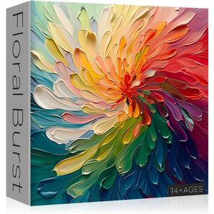 Impossible 1000-Piece Rainbow Art Painting Puzzle, Hard Challenge for Adults