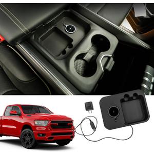 Xipoo Wireless Charger Compatible with 2019-2024 Dodge Ram Magnetic Fast Charging Wireless Charging Tray Pad Replacement for 2019-2024 Dodge Ram Accessories (Magnetic Style)
