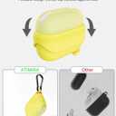 For AirPods Pro 3 Case Silicone - Waterproof, Shockproof, Drop Protection, Textured Design, Wireless Charging Supported, One-Piece Folding Design with Carabiner for Apple AirPods Pro 3rd Gen - Yellow