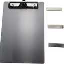 Stainless Steel Magnetic Clipboard with Pen - Multiple Sizes, Magnetic Design, Essential for Office and Home (6.3 x 9.3 Inches)