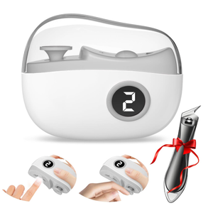 Electric Nail Clipper, Electric Nail Clippers for Seniors with LED Light, Cordless Automatic Nail Trimmer with Adjustable Speed for Fingernails and Toenails (3 Speed Settings, Grey) 1