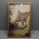 Vintage Farmhouse Wall Art, 3D Textured Nature Landscape Wall Decor Paintings, Hand Drawn Sandstone Farm House Picture Prints Artwork for Bedroom Living Room 16x24 inch Wood Framed