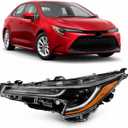 Headlight Fit For 2023-26 Toyota Corolla L LE Headlamp Assembly LED DRL (Left Driver) Compatible w/LED DRL LH 81150-02Q70 CR23A01-1L LOW