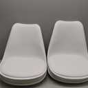 Amazon.com - OLIXIS Dining Chairs Set of 8 Kitchen Mid Century Modern Chairs with Wood Legs and PU Leather Cushion for Living Room Bedroom Outdoor Lounge, White - Chairs