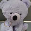 Holiday Home 10-Inch Plush Bear with Keychain - Purple