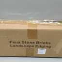 8Pcs Landscape Edging(12 FT) 24 Spikes - Faux Stone Edging Border for Garden, Flower Beds, Lawn & Pathways | 12ft L x3in H | Faux Stone Edging for Landscaping Outdoor (Grey)