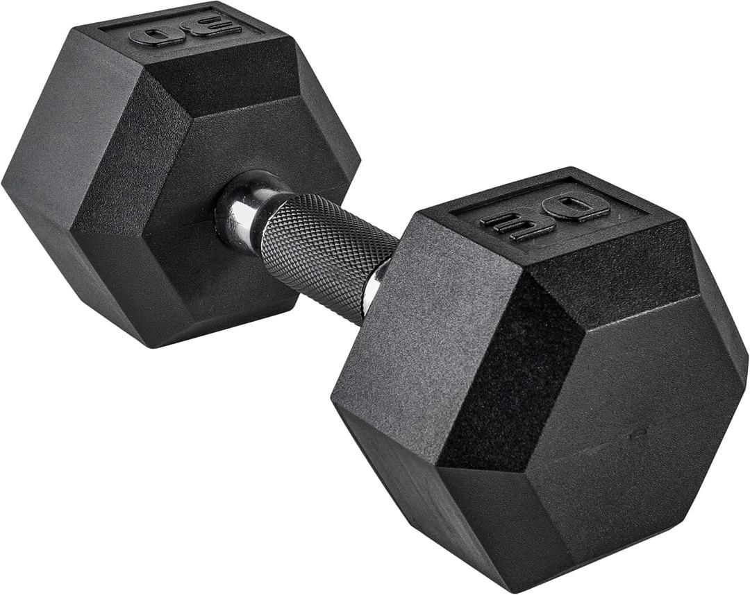 CAP Barbell Coated Hex Dumbbell Weight - Single | 30 lbs | Multiple Options