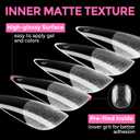 UNA GELLA Long Stiletto Gel Nail Tips: 216pcs Halloween Stiletto Almond Fake Nails Pre-shape Long Almond Press Ons for Full Cover Acrylic French False Nails For Nail Extension DIY Salon 12 Sizes