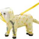 Waterproof Dog Raincoat,Full Coverage 4 Legs Dog Rain Jacket for Small Dogs,Pet Rain Coat with Hood,Reflective Strips&Leash Hole Outdoor Raincoat (XS Smallfor Weight 3.3-5 lb, Pineapple)