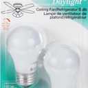 Sylvania 2 Pack Incandescent Light Bulbs 40 Watt Warm White - Incandescent Appliance Ceiling Fan Light Bulbs with Standard Base, A15, 120V 40W E26 Medium Base Bulb, Dimmable, Daylight Finish