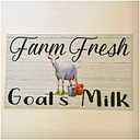 Metal Sign Goats Farm Fresh Milk Wall Plaque Iron Painting 8x12 Inches (style-0001)