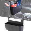 Savadicar Center Console Hanging Storage Organizer for 2018-2025 Jeep Wrangler JL JLU 4XE & Jeep Gladiator JT, Armrest ABS Tray with Microfiber for Reduce Noise, Interior Accessories, Black