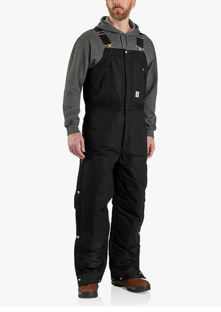 Carhartt Men's Loose Fit Firm Duck Insulated Biberall (L)