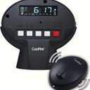 CoolFire Vibrating Alarm Clock for Heavy Sleepers, Deaf & Hard of Hearing Rechargeable Portable Travel Digital Clock with Strong Bed Shaker Choose Silent Vibration OR Loud Sound Mode LCD Backlight