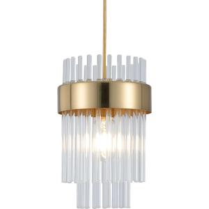 Gold Pendant Lights Kitchen Island,1-Light Crystal Pendant Light Fixtures Over Island,Modern Brass Mini chandelier For Dining Room, Adjustable Cord Hanging Lights For Bedroom,Bar,Sink,Entryway