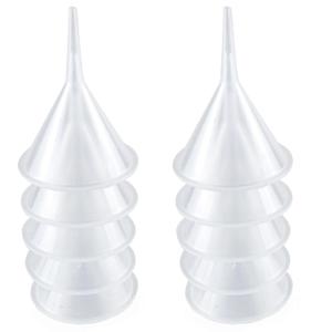 Mini Funnel 10 Pcs Kitchen Use Funnels Small Narrow Neck Plastic Urn Filling Tool for Lab Bottle,Sand Painting,Perfume,Spice,Powder,Essential Oil,Kitchen Food Grade Plastic,Water Bottle