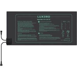 LUXBIRD Daisy Chain Seedling Heat Mat 10" x 20.75" Waterproof Plant Heating Pad, for Seed Starting, Germination, Hydroponics (Master Mat Required)