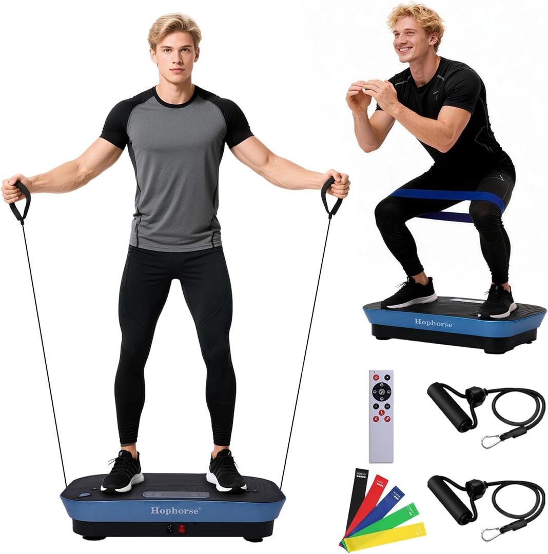 Vibration Plate Machine,180 Speeds Shake Plate for Lymphatic Drainage Weight Loss, Vibrating Fitness Platform 460LB Capacity Whole Body Workout with Bluetooth Home Exercise Gym Equipment for Women Men