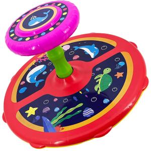Ocean Twister 360 Sit Twist Spin Classic Spinning Kids Toy Activity Toy for Toddlers Ages Over 18 Months 2 3 4 5 Birthday for Boy Girl Indoor or Outdoor Larger Chassis More Stable and Safer (Red), Standard