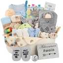Baby Shower Gifts Basket for Boys, Newborn Essentials Must Haves,Gender Reveal Gifts, Newborn Essentials Must Haves, Premium All-in-One Gift Set for new Mom, Essentials with Keepsakes for First Visit