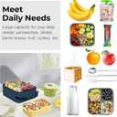 Clastyle Hero Insulated Kids Lunch Bag Large Thermal Cooler Bag for Boy Picnic School Lunch Box Tote,Blue Rugby