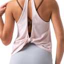 Colorfulkoala Workout Tops Open Back Shirts for Women Athletic Gym Sleeveless Shirts Yoga Casual Gym Tank (XL)