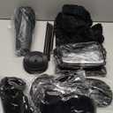 30 Pcs Spa Party Favor for Women Sleepover Party Supplies 6 Bow Headband 6 Eye Mask 6 Hair Clip 6 Cosmetic Bag 6 Glitter Plastic Cup for Adult Spa Birthday Bachelorette(Black)