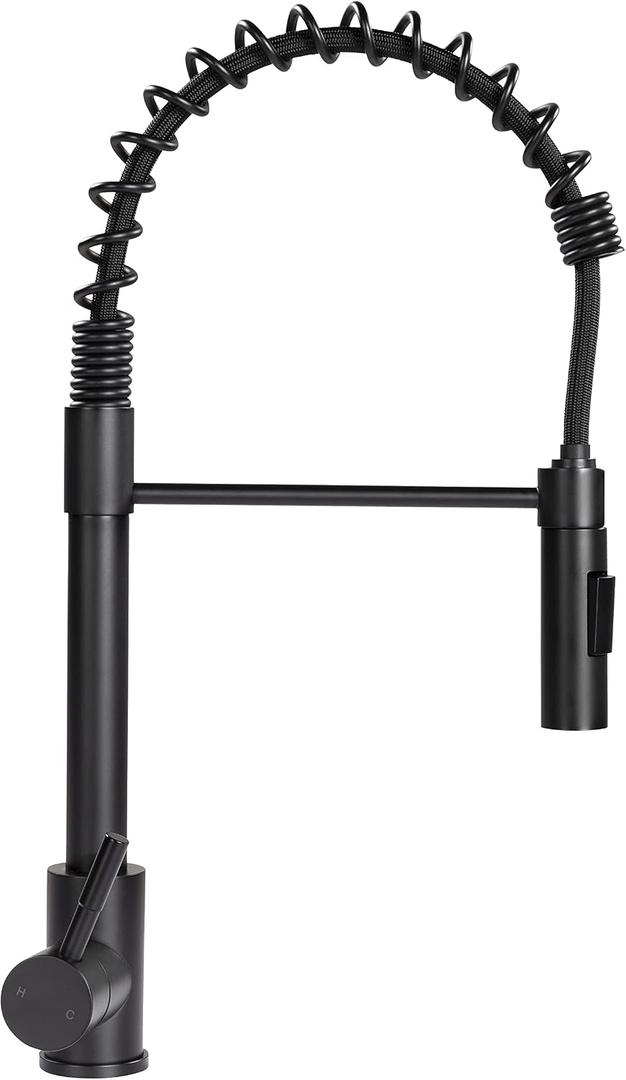 Lippert Flow Max Coiled Pull Down Kitchen Faucet for RVs and Residential,2021090598