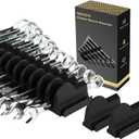DEHOYI 40 pcs Modular Wrench Organizers for Tool Drawers - Wrench Rack with Metric&SAE Labels, Perfect Tool Storage Holder. Gift for father, brother and boyfriend (Black without Magnet)