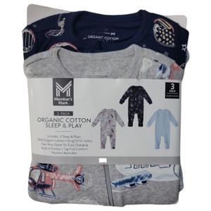 Organic Cotton Sleep And Play 3 Pack Size 24M