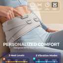 Cordless Heating Pad for Back Pain Relief, Lower Back Massager with Heat & Rechargeable Built-in Battery, Portable Wearable Brace with Extension Strap, Muscle Relaxation for Men Women