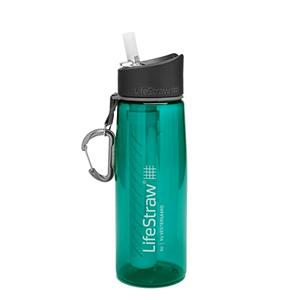 LifeStraw Go Water Filter Bottle with 2-Stage Integrated Filter Straw for Hiking, Backpacking, and Travel, Teal, 22