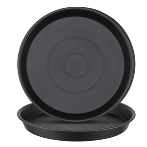 15 Inch Plant Saucer, Black Plant Plates to Catch Water, Pebble Tray for Plant Humidity, Flower Pot Saucers for Indoor and Outdoor Garden(2PCS)