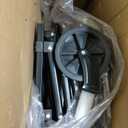 EchoSmile Heavy Duty 350 Lbs Capacity Collapsible Wagon, Outdoor Folding Camping Wagons, Grocery Portable Utility Cart, Adjustable Rolling Carts, All Terrain Sports Wagon with Big Wheels by Boahaus (Blackorange)