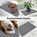 Large Stone Dish Drying Mat for Kitchen Counter, 24"16", Collapsible Quick Dry Dish Drying Mat, Ultra Absorbent Diatomaceous Earth Mats for Dishes Bottles Cups, Match Any Countertop - Grey