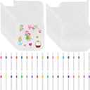 DIY Your Own Pot Holders DIY Craft Project Set- 48 White Blank Pot Holders Bulk Cloth Heat Resistant Hotpads with 36 Colored Marker Pens for Kitchen Cooking and Baking DIY Activities (48)