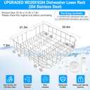 UPGRADED WD28X10384 Dishwasher Lower Rack Compatible with GE Dishwasher Rack Replacement Parts,WD28X10166 WD28X10309 GLD5660N00SS GLD4560R00SS Stainless Steel GE Dishwasher Bottom Rack with Wheel