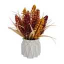 Small Ceramic Vase With Artificial Flowers