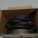 iDavosic.ly 5 Tier Rotating Earring Holder Organizer with Wooden Tray, Large Dangle Display Stands Tree with 285 Plastic Grooves, Adjustable Hoop Storage Rack, Space Saving Tower, Black & Brown