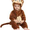CuteOn Toddler Halloween Costume Onesie Cosplay Romper Christmas Infants Baby Costume Monkey (2-3T, Brown)
