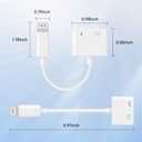 [Apple MFi Certified] 2 Pack Lightning to 3.5mm Headphone Jack Adapter, 2 in 1 Headphone Adapter Aux Audio and Charger Adapter Dongle Cable Splitter Compatible with iPhone14/13/12/11/XS/XR