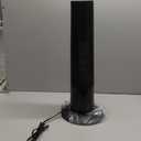 Tower Heater for Indoor Use - Portable Electric Space Heater Large Room with 3D Flame, Remote, Adjustable Thermostat, 2 Heat Modes, Multiple Safety Protection, 12H Timer, Quiet (Black)